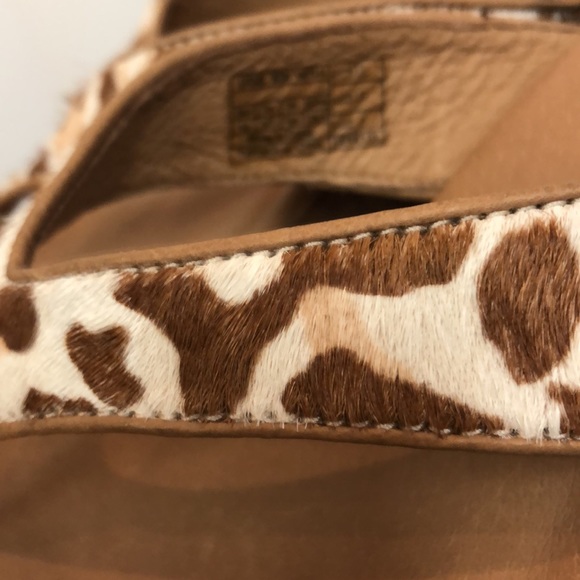 Ugg Natassia calf hair cork Wedge Flip Flop Sandals size 10 - Picture 3 of 10